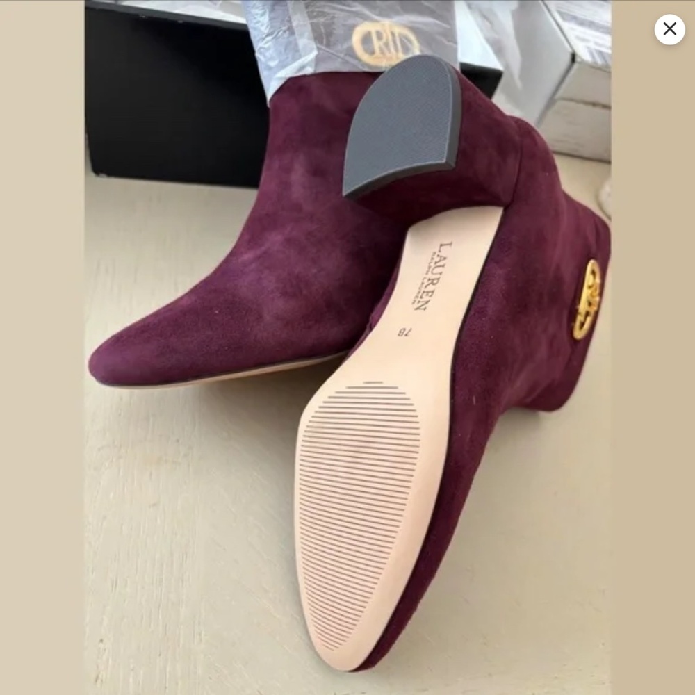 NWT Ralph Lauren Leather Suede Boots Size 7 - Picture 2 of 4